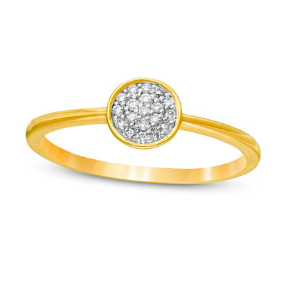 0.07 CT. T.W. Composite Natural Diamond Promise Ring in Solid 10K Yellow Gold