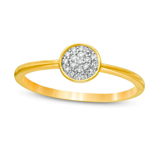 0.07 CT. T.W. Composite Natural Diamond Promise Ring in Solid 10K Yellow Gold