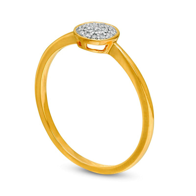 0.07 CT. T.W. Composite Natural Diamond Promise Ring in Solid 10K Yellow Gold