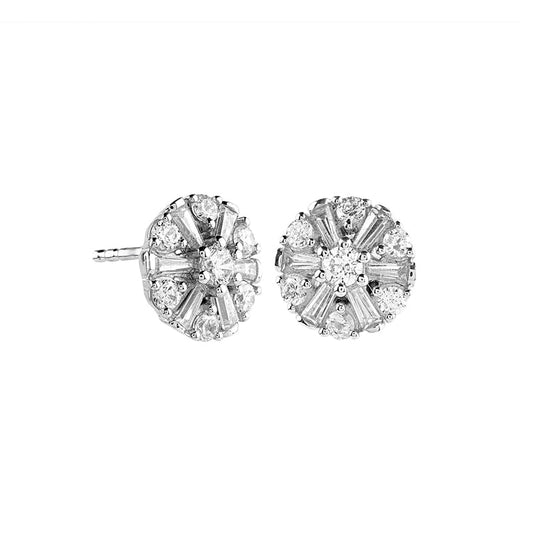 1 CT. T.W. Composite Diamond Stud Earrings in 10K White Gold