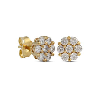 0.75 CT. T.W. Composite Diamond Flower Stud Earrings in 10K Gold