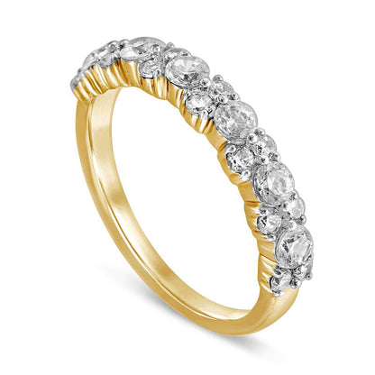 1.0 CT. T.W. Natural Diamond Anniversary Band in Solid 10K Yellow Gold