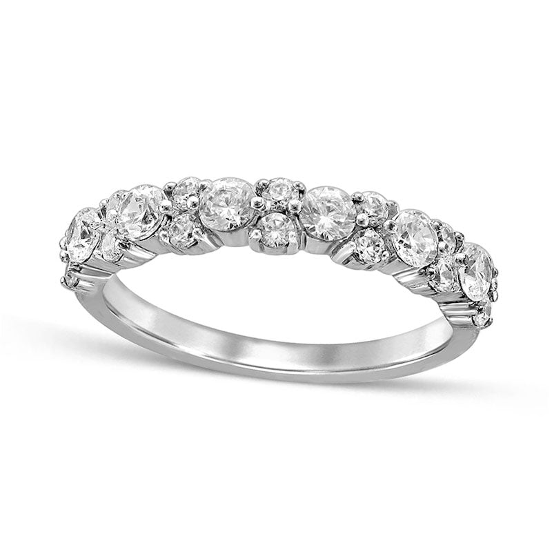1.0 CT. T.W. Natural Diamond Anniversary Band in Solid 10K White Gold