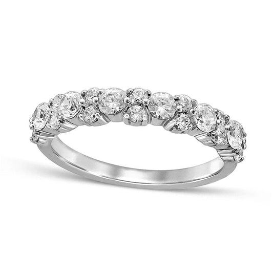 1.0 CT. T.W. Natural Diamond Anniversary Band in Solid 10K White Gold