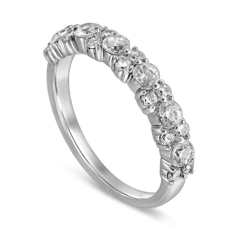 1.0 CT. T.W. Natural Diamond Anniversary Band in Solid 10K White Gold