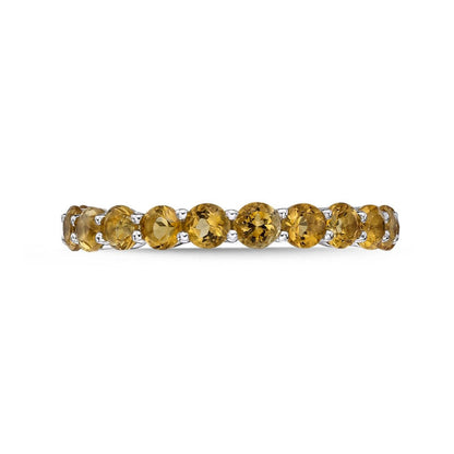 3.0mm Citrine Eternity Band in Sterling Silver