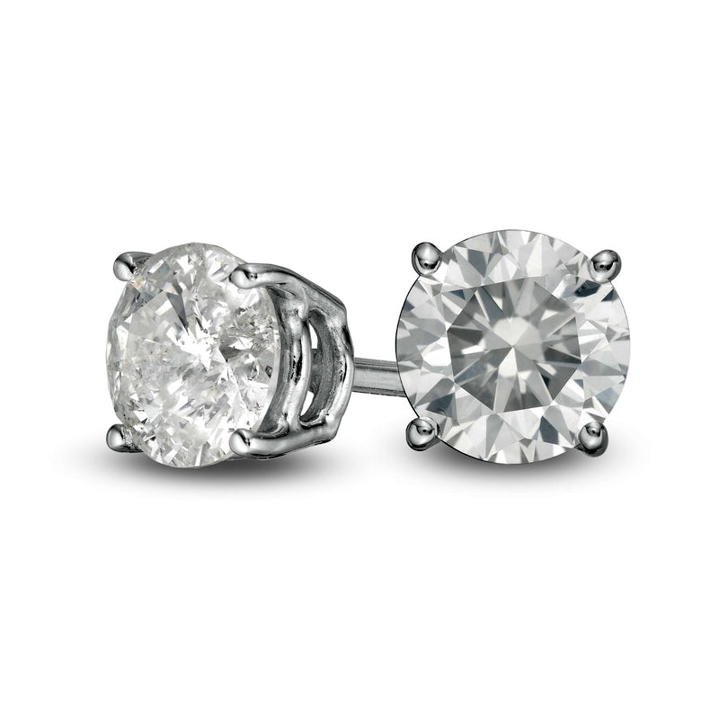 0.75 CT. T.W. Diamond Solitaire Stud Earrings in 10K White Gold