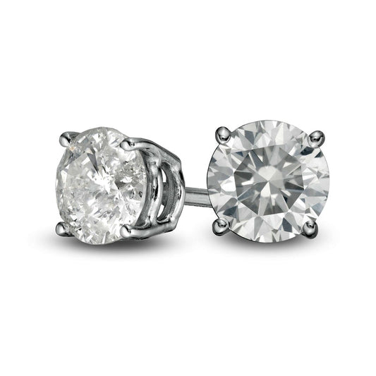 0.75 CT. T.W. Diamond Solitaire Stud Earrings in 10K White Gold
