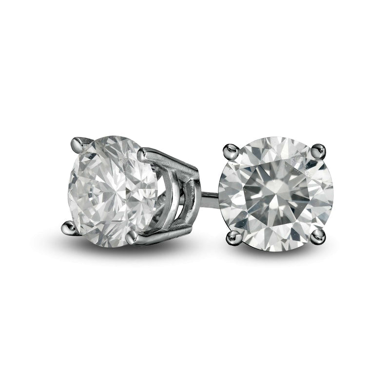1 CT. T.W. Diamond Solitaire Stud Earrings in 10K White Gold