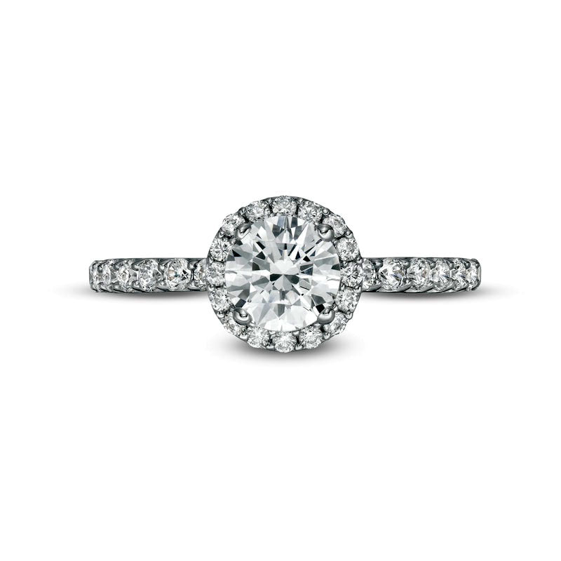 1.5 CT. T.W. Certified Lab-Created Diamond Frame Engagement Ring in Solid 14K White Gold (F/VS2)