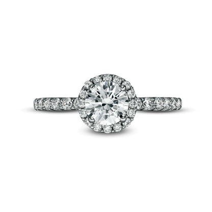 1.5 CT. T.W. Certified Lab-Created Diamond Frame Engagement Ring in Solid 14K White Gold (F/VS2)