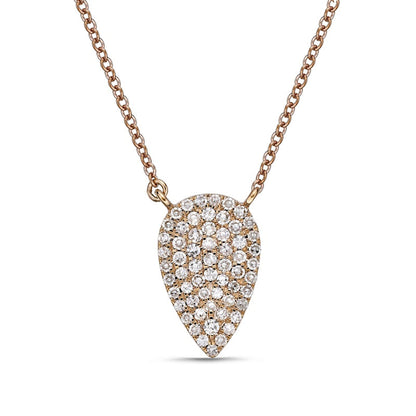 0.25 CT. T.W. Composite Natural Diamond Teardrop Necklace in 10K Rose Gold