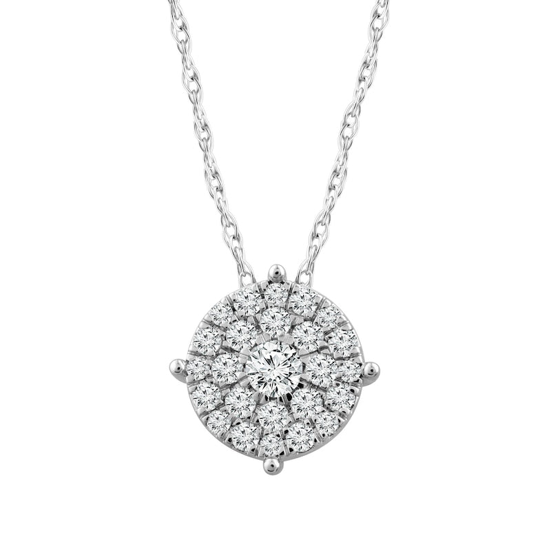 0.75 CT. T.W. Composite Natural Diamond Pendant in 10K White Gold