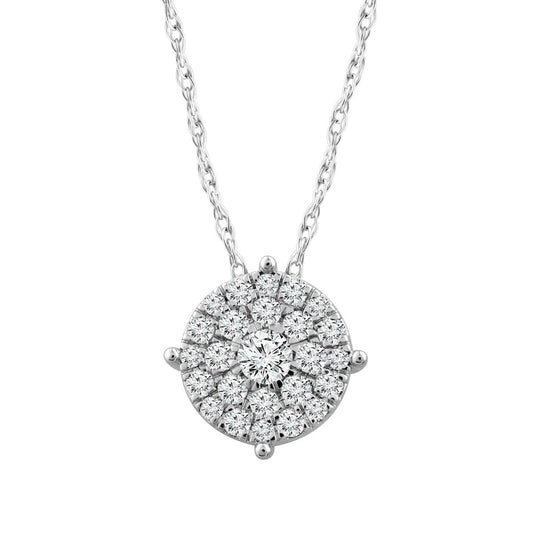 0.75 CT. T.W. Composite Natural Diamond Pendant in 10K White Gold