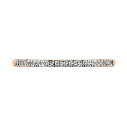 0.38 CT. T.W. Princess-Cut Natural Diamond Double Frame Twist Shank Bridal Engagement Ring Set in Solid 10K Rose Gold