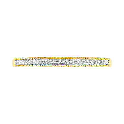 0.33 CT. T.W. Princess-Cut Natural Diamond Frame Antique Vintage-Style Bridal Engagement Ring Set in Solid 10K Yellow Gold