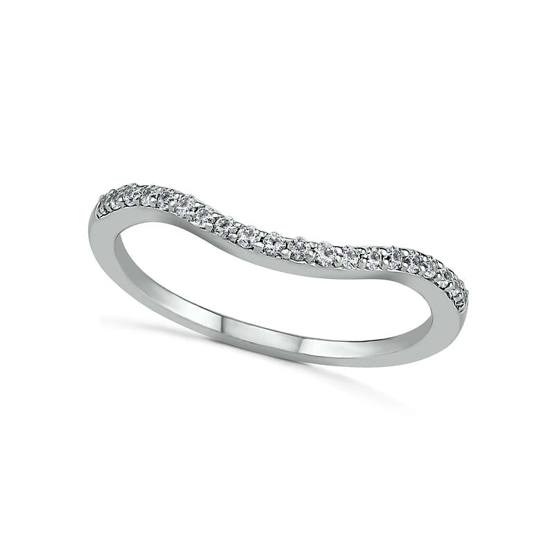 7.0mm Lab-Created Blue and White Sapphire Geometric Pointed Split Shank Bridal Engagement Ring Set in Sterling Silver