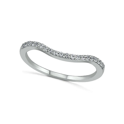 7.0mm Lab-Created Blue and White Sapphire Geometric Pointed Split Shank Bridal Engagement Ring Set in Sterling Silver