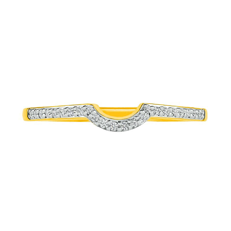 0.33 CT. T.W. Composite Natural Diamond Bridal Engagement Ring Set in Solid 10K Yellow Gold