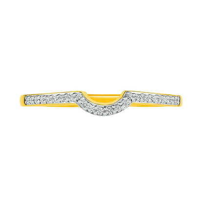 0.33 CT. T.W. Composite Natural Diamond Bridal Engagement Ring Set in Solid 10K Yellow Gold