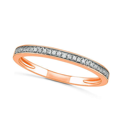 0.33 CT. TW. Natural Diamond Flower Frame Bridal Engagement Ring Set in Solid 10K Rose Gold