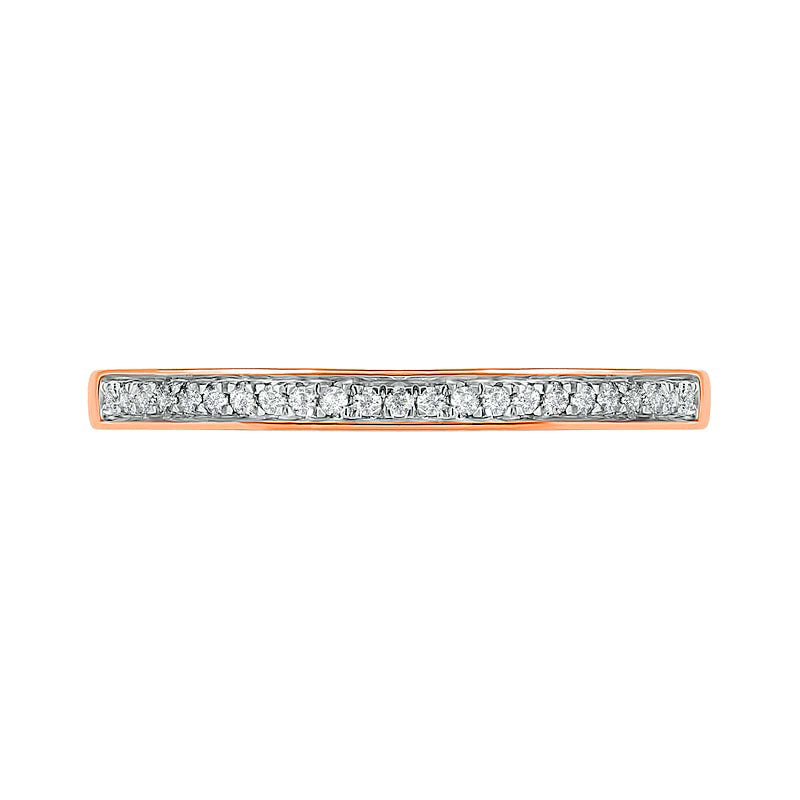 0.33 CT. TW. Natural Diamond Flower Frame Bridal Engagement Ring Set in Solid 10K Rose Gold