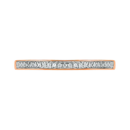 0.33 CT. TW. Natural Diamond Flower Frame Bridal Engagement Ring Set in Solid 10K Rose Gold