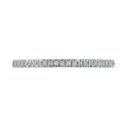 0.38 CT. T.W. Composite Natural Diamond Antique Vintage-Style Alternating Bridal Engagement Ring Set in Solid 10K Rose Gold