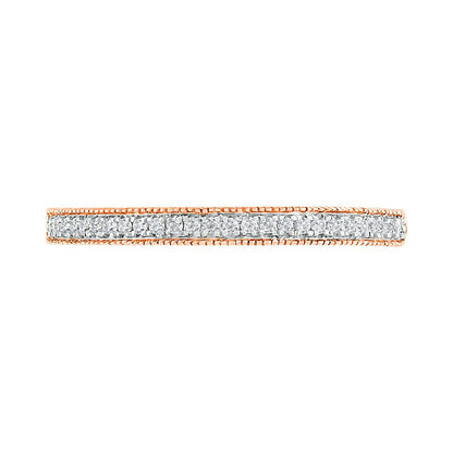 0.33 CT. T.W. Composite Natural Diamond Marquise Antique Vintage-Style Bridal Engagement Ring Set in Solid 10K Rose Gold