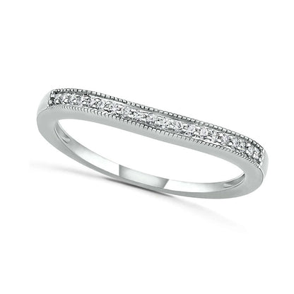 0.75 CT. T.W. Composite Natural Diamond Frame Antique Vintage-Style Bridal Engagement Ring Set in Solid 10K White Gold