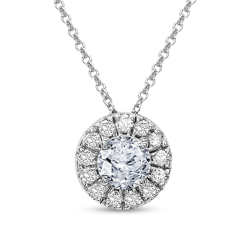 0.33 CT. T.W. Natural Diamond Frame Pendant in 10K White Gold