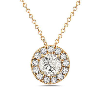 0.33 CT. T.W. Natural Diamond Frame Pendant in 10K Yellow Gold