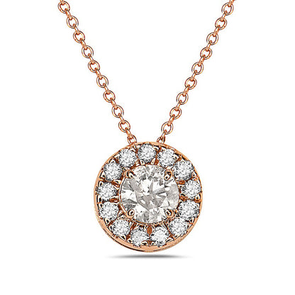 0.33 CT. T.W. Natural Diamond Frame Pendant in 10K Rose Gold