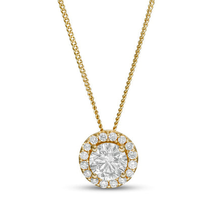 0.5 CT. T.W. Natural Diamond Frame Pendant in 14K Gold (I/I2)