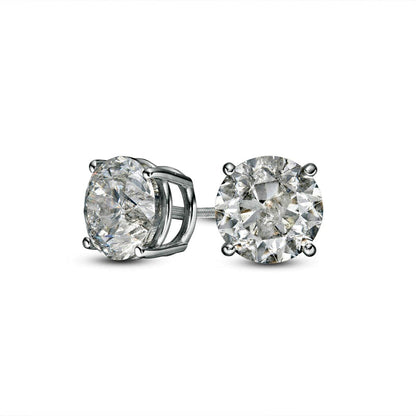 4 CT. T.W. Diamond Solitaire Stud Earrings in 10K White Gold (I/I3)