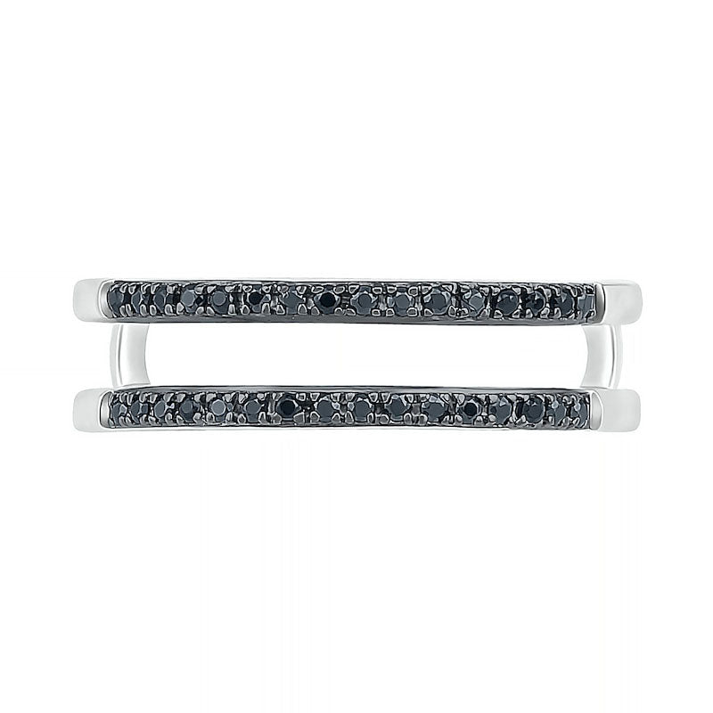 0.17 CT. T.W. Black Enhanced Natural Clarity Enhanced Diamond Solitaire Enhancer in Solid 10K White Gold