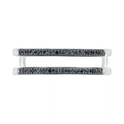 0.17 CT. T.W. Black Enhanced Natural Clarity Enhanced Diamond Solitaire Enhancer in Solid 10K White Gold