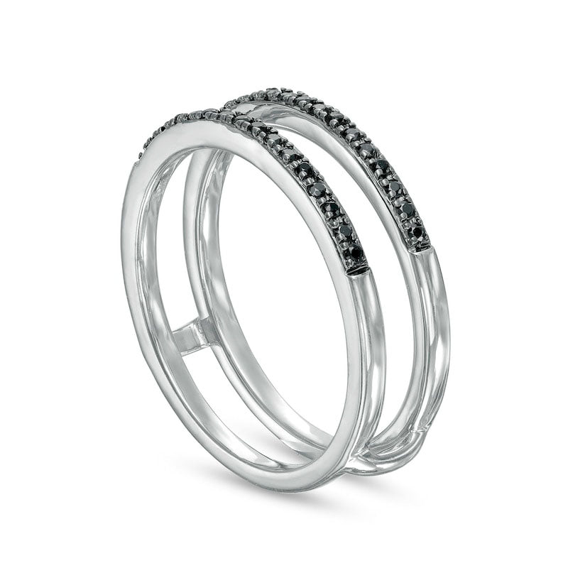 0.17 CT. T.W. Black Enhanced Natural Clarity Enhanced Diamond Solitaire Enhancer in Solid 10K White Gold