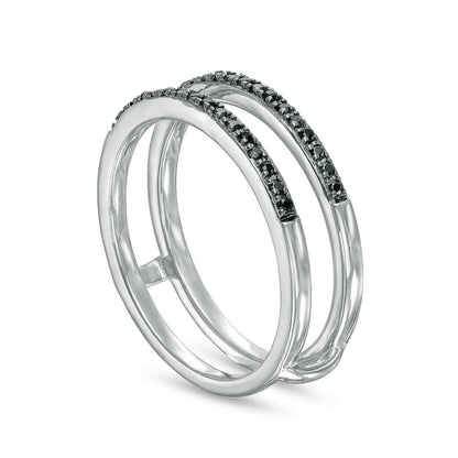 0.17 CT. T.W. Black Enhanced Natural Clarity Enhanced Diamond Solitaire Enhancer in Solid 10K White Gold