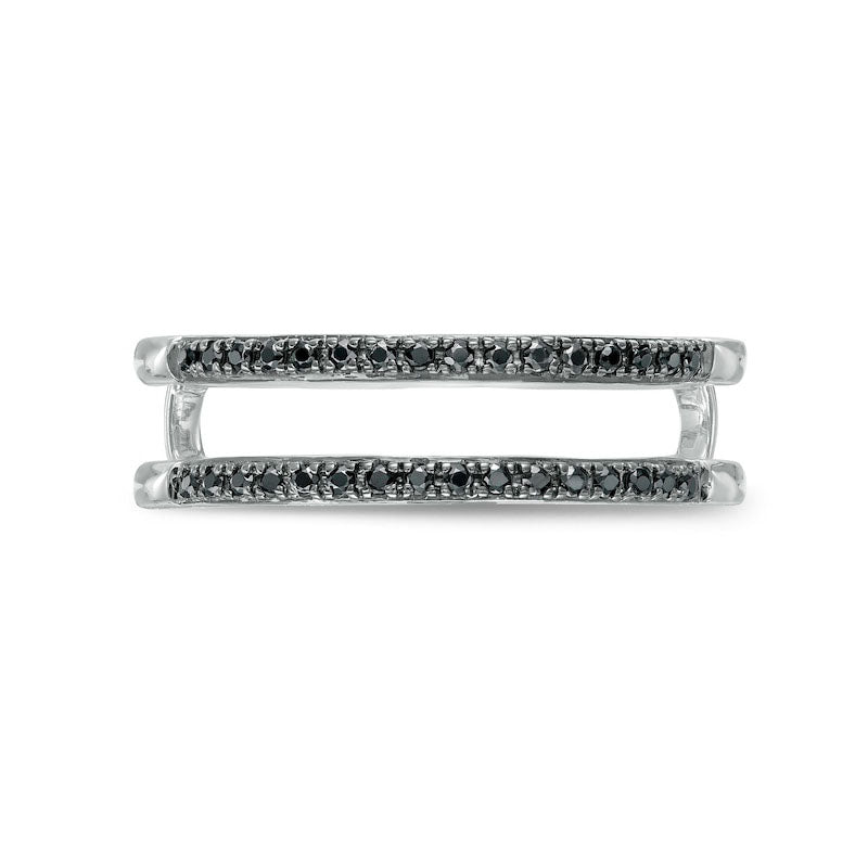 0.17 CT. T.W. Black Enhanced Natural Clarity Enhanced Diamond Solitaire Enhancer in Solid 10K White Gold