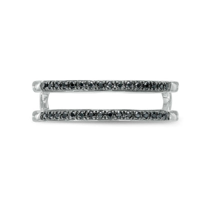 0.17 CT. T.W. Black Enhanced Natural Clarity Enhanced Diamond Solitaire Enhancer in Solid 10K White Gold