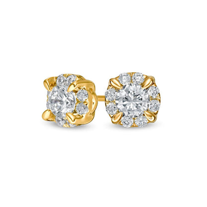 0.5 CT. T.W. Diamond Frame Stud Earrings in 10K Gold (J/I3)