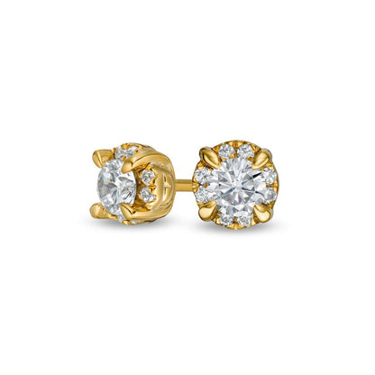0.75 CT. T.W. Diamond Frame Stud Earrings in 10K Gold (J/I3)