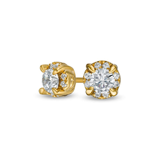 0.75 CT. T.W. Diamond Frame Stud Earrings in 10K Gold (J/I3)