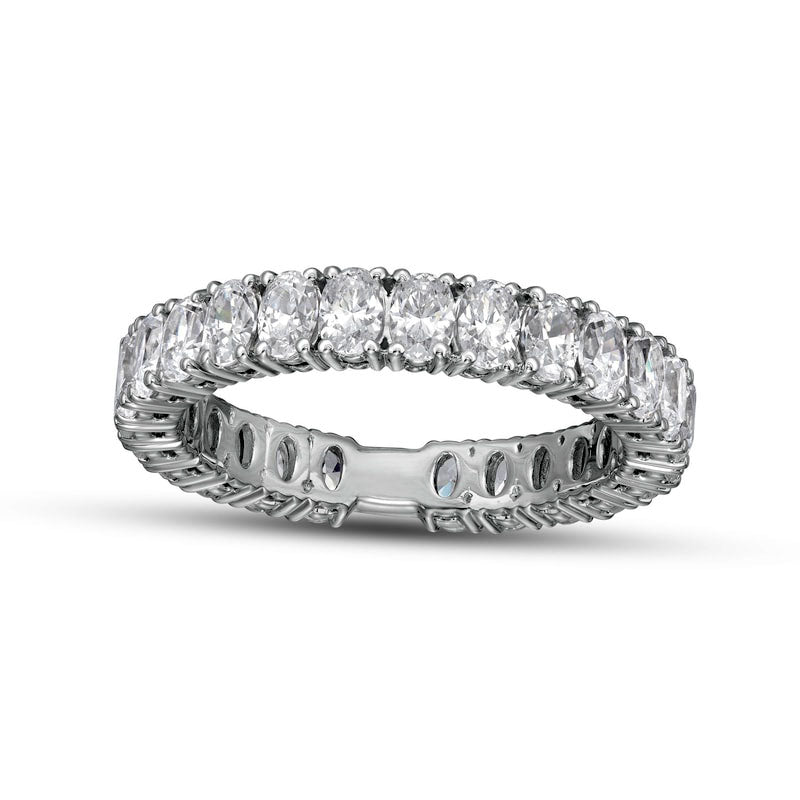 2.33.0 CT. T.W. Certified Oval Lab-Created Diamond Eternity Anniversary Band in Solid 14K White Gold (F/VS2)