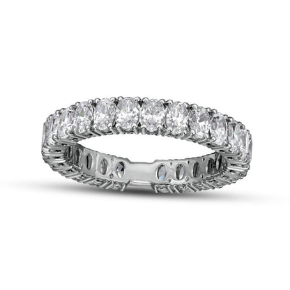 2.33.0 CT. T.W. Certified Oval Lab-Created Diamond Eternity Anniversary Band in Solid 14K White Gold (F/VS2)