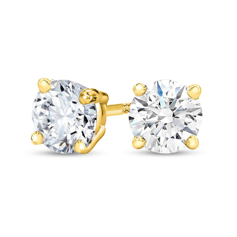 1.5 CT. T.W. Certified Diamond Solitaire Stud Earrings in 14K Gold (J/VS2)