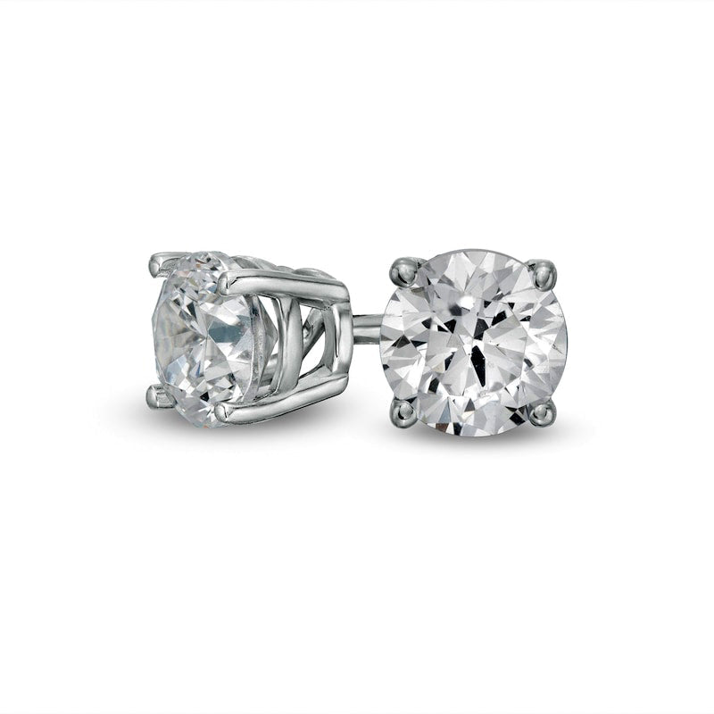 0.5 CT. T.W. Diamond Solitaire Stud Earrings in 10K White Gold (J/I3)