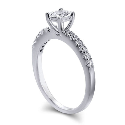 0.50 CT. T.W. Natural Diamond Engagement Ring in Solid 10K White Gold