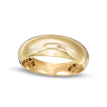 Dome Band in Solid 10K Yellow Gold